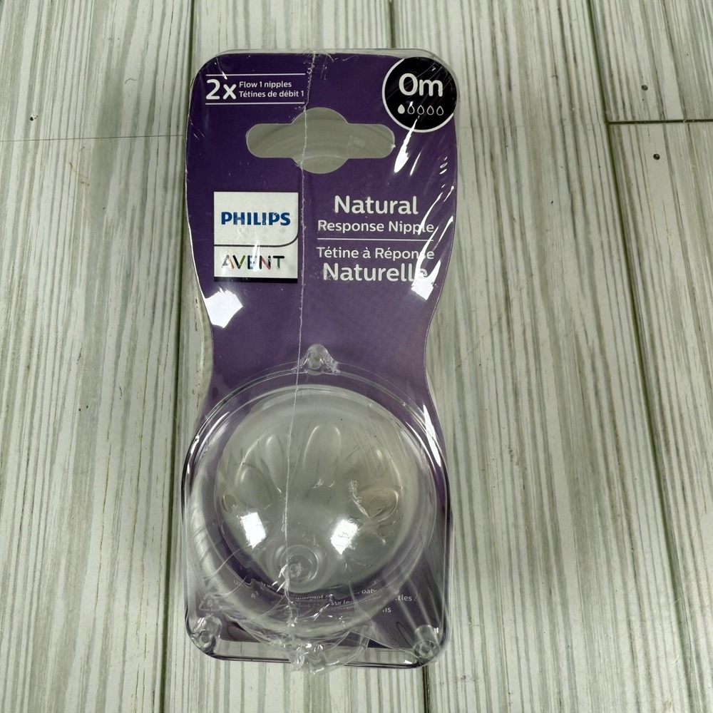 2 Packs Philips Avent Natural Response Nipple, FLOW 3, 1m+, 4 NIPPLES‎ TOTAL